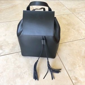 Italian Leather Backpack, from Florence, Black